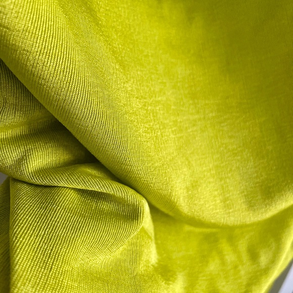 Lime Green Backless Plunging Neckline Mini Dress Large - Picture 9 of 9